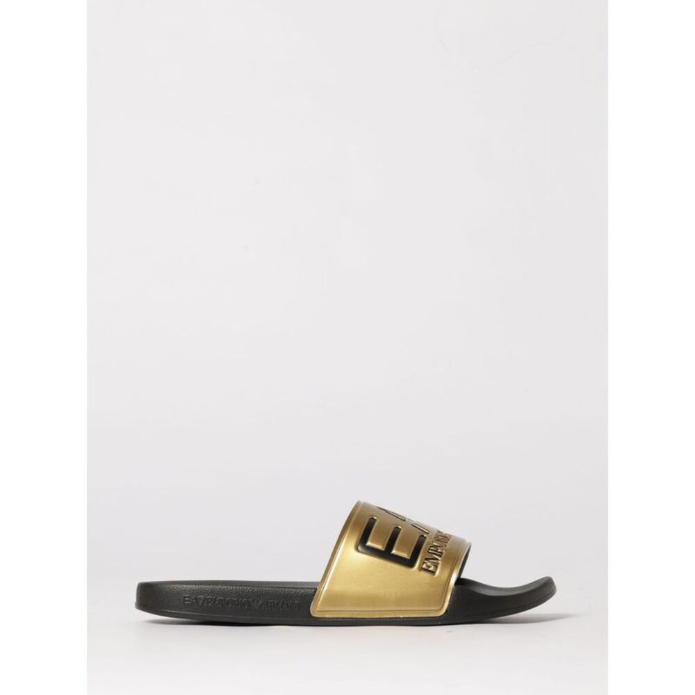 Ea7 Men Rubber Sliders With Logo Print Ea7